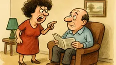 Banc: Soția zice că explodează...